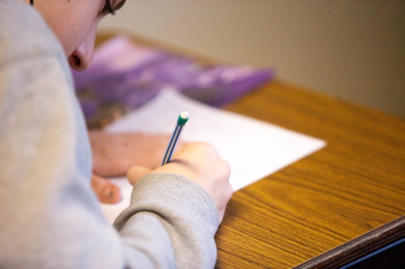Student taking a formative assessment